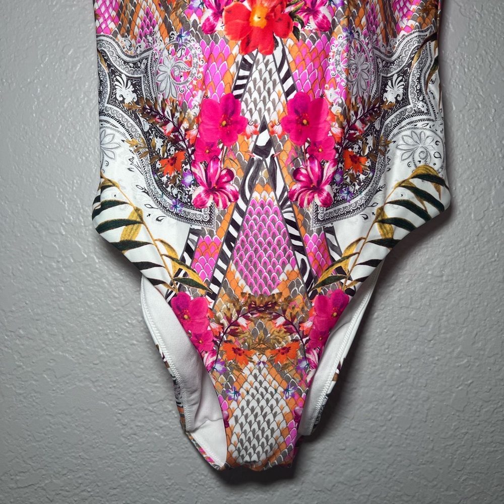 Ted Baker Ollimpi Samba Plunge Sweetheart Neckline Swimsuit Floral - Picture 4 of 7